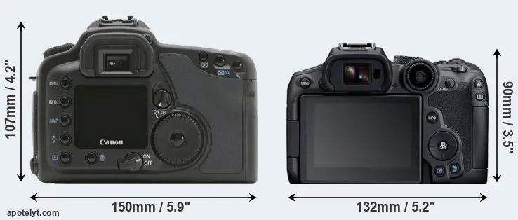 Comparison 10D or R7 rear