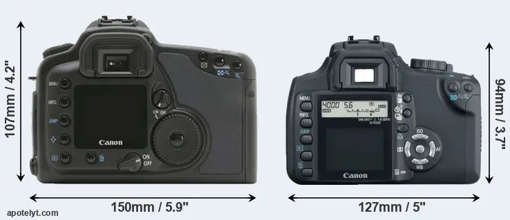 Comparison 10D or XT rear