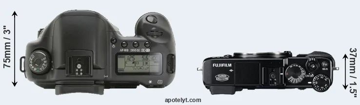 Compare 10D versus X-E2 top