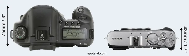 Compare 10D versus X-E3 top