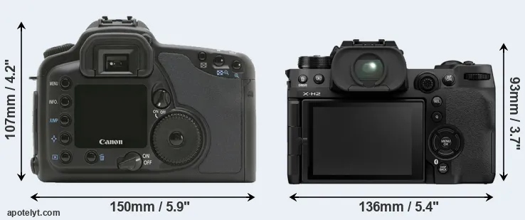 Comparison 10D or X-H2 rear