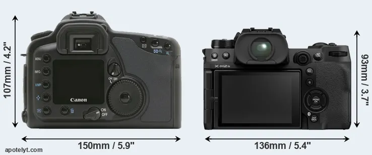 Comparison 10D or X-H2S rear