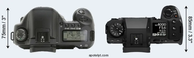Compare 10D versus X-H2S top