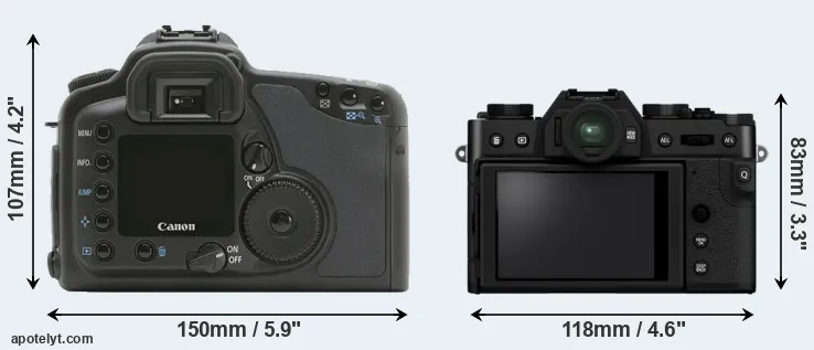 Comparison 10D or X-T30 II rear