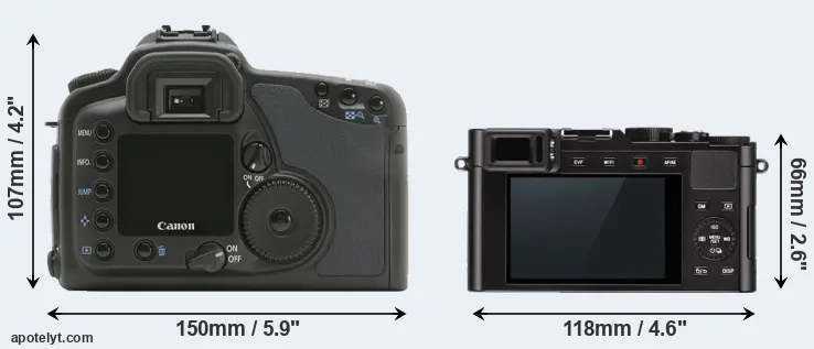 Comparison 10D or D-LUX Typ 109 rear