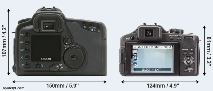 Comparison 10D or V-LUX 3 rear