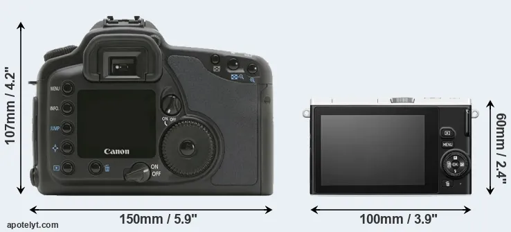 Comparison 10D or J4 rear