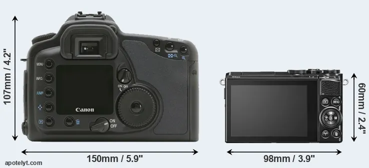 Comparison 10D or J5 rear