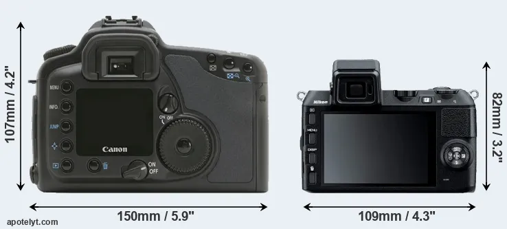 Comparison 10D or V2 rear
