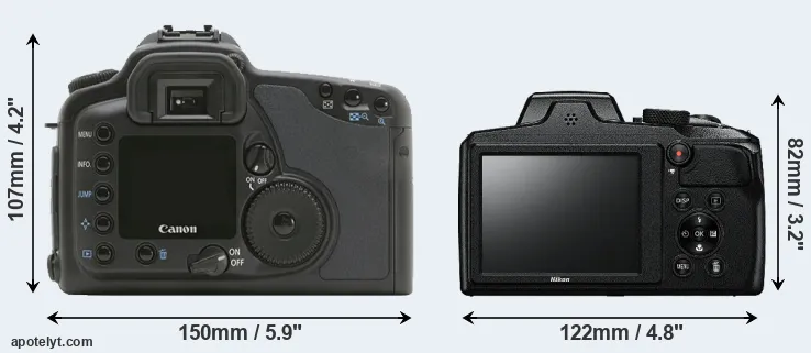 Comparison 10D or B600 rear
