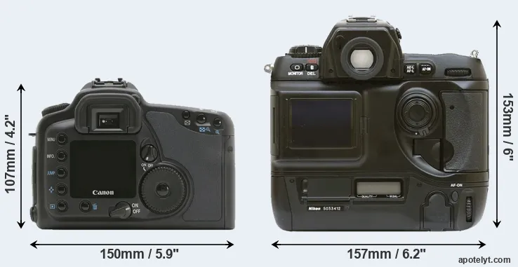 Comparison 10D or D1 rear