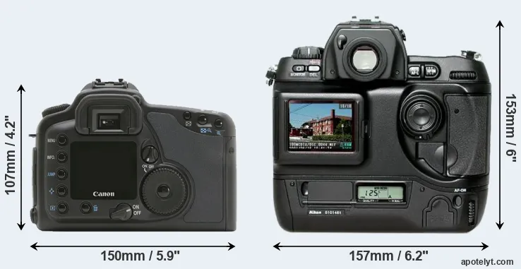 Comparison 10D or D1H rear