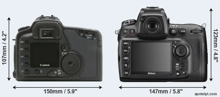 Comparison 10D or D700 rear