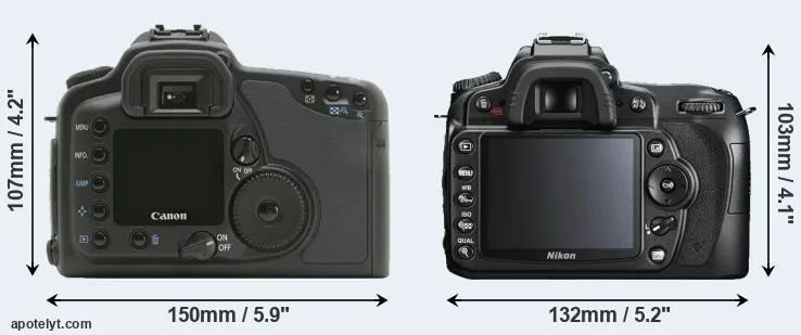 Comparison 10D or D90 rear