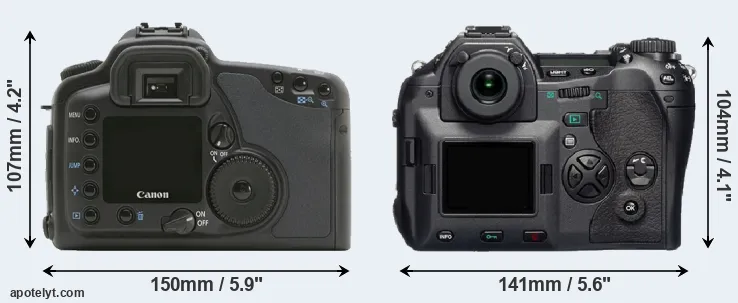 Comparison 10D or E-1 rear