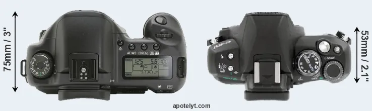 Compare 10D versus E-400 top
