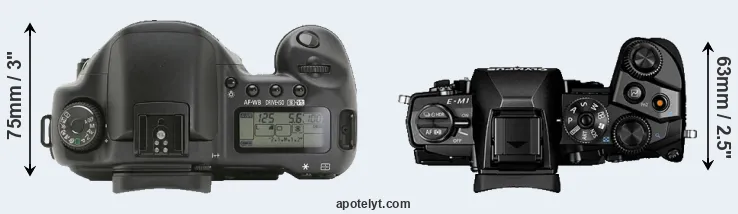 Compare 10D versus E-M1 top