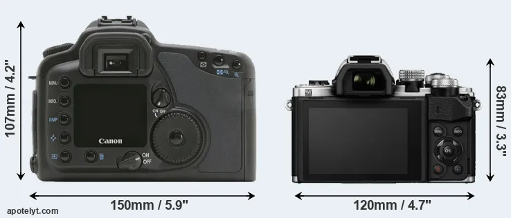 Comparison 10D or E-M10 II rear
