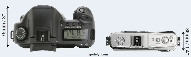 Compare 10D versus E-P1 top