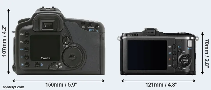 Comparison 10D or E-P2 rear