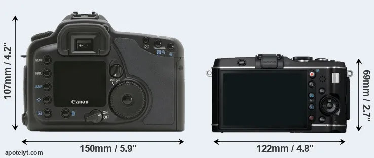 Comparison 10D or E-P3 rear