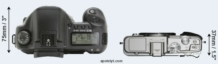 Compare 10D versus E-P5 top