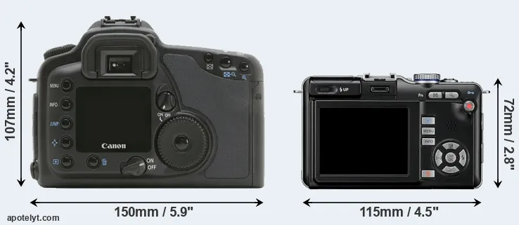 Comparison 10D or E-PL1 rear