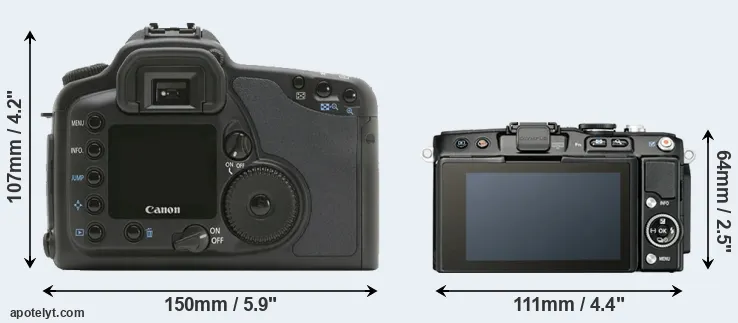 Comparison 10D or E-PL5 rear