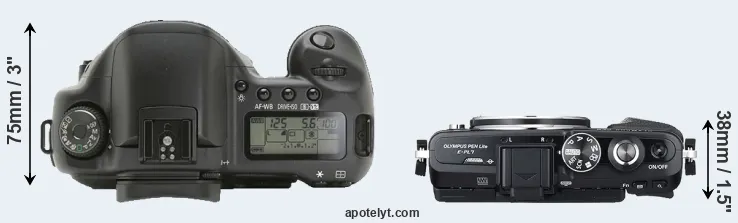 Compare 10D versus E-PL7 top