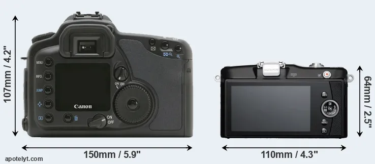 Comparison 10D or E-PM1 rear
