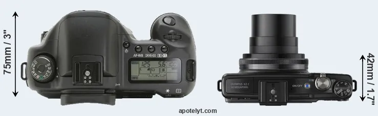 Compare 10D versus XZ-1 top
