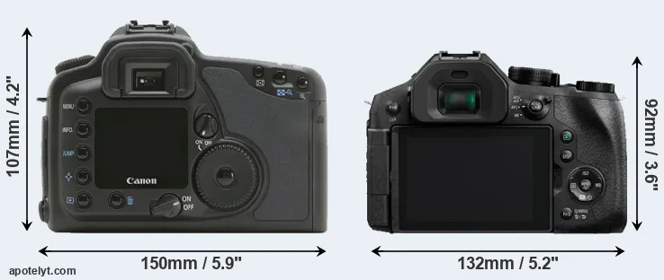 Comparison 10D or FZ300 rear
