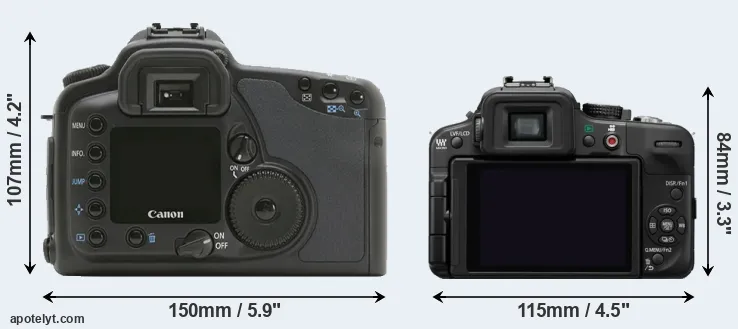 Comparison 10D or G3 rear