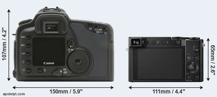 Comparison 10D or ZS100 rear