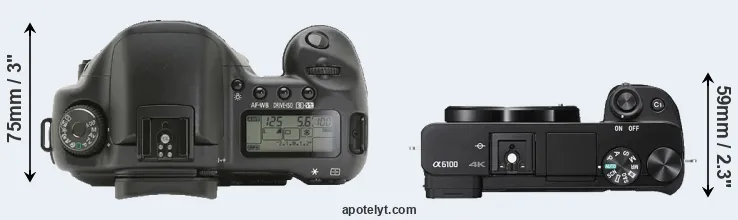 Compare 10D versus A6100 top