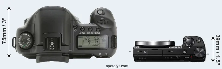 Compare 10D versus NEX-5R top