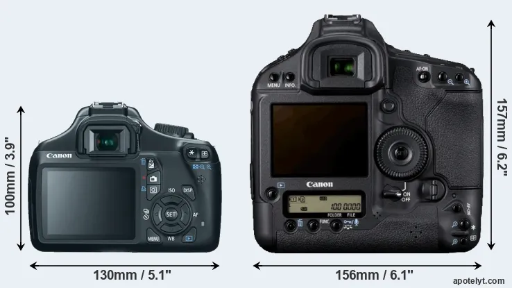 Comparison 1100D or 1D Mark IV rear