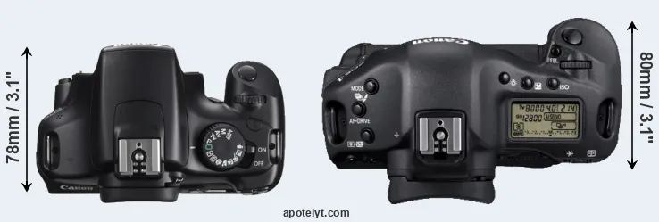 Compare 1100D versus 1D Mark IV top