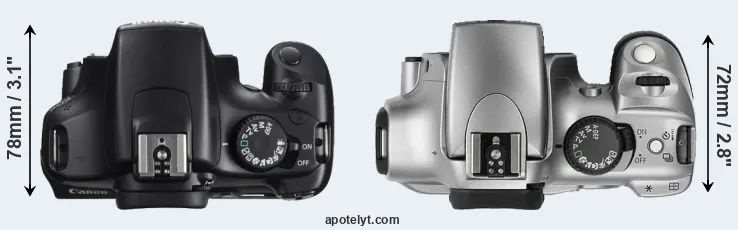 Compare 1100D versus 300D top