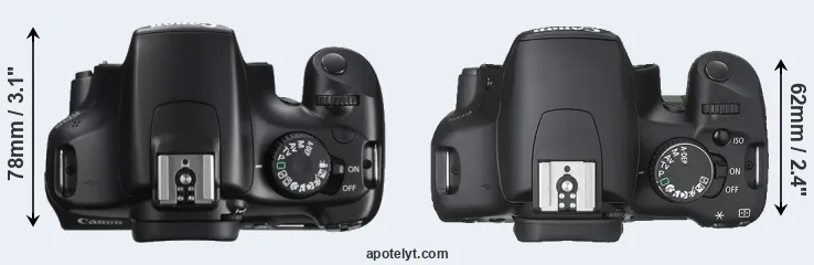 Compare 1100D versus 450D top
