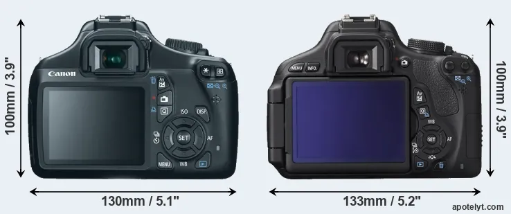 Comparison 1100D or 600D rear