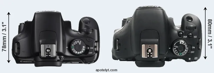 Compare 1100D versus 600D top