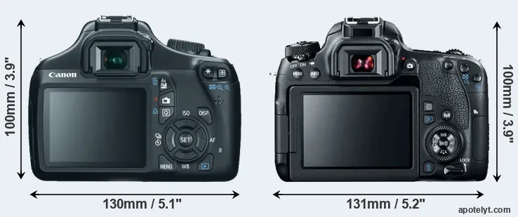 Comparison 1100D or 77D rear