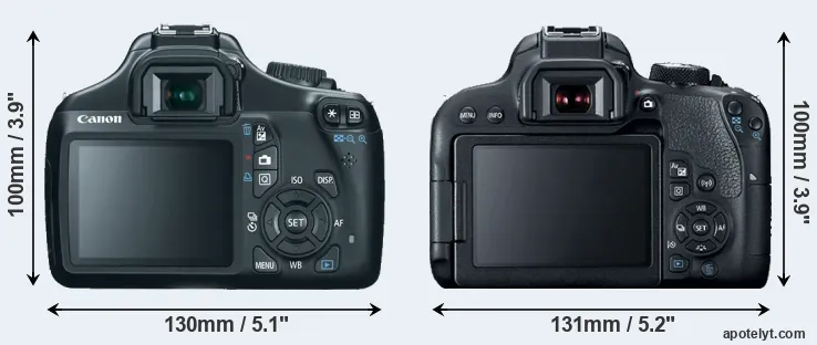 Comparison 1100D or 800D rear