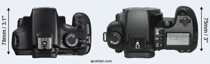 Compare 1100D versus D30 top