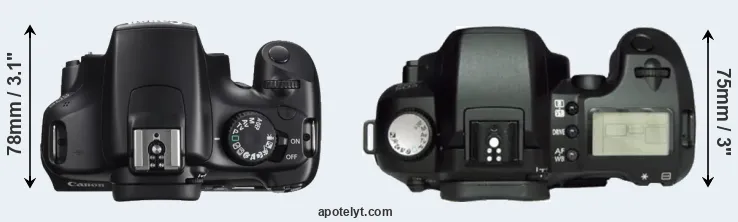 Compare 1100D versus D60 top