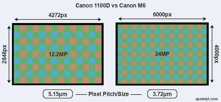 1100D versus M6 MP