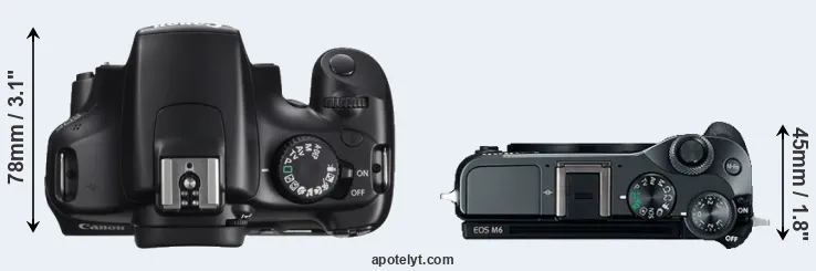 Compare 1100D versus M6 top