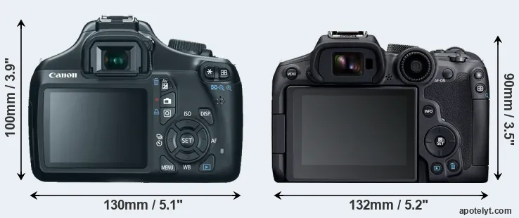 Comparison 1100D or R7 rear