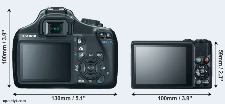 Comparison 1100D or S120 rear